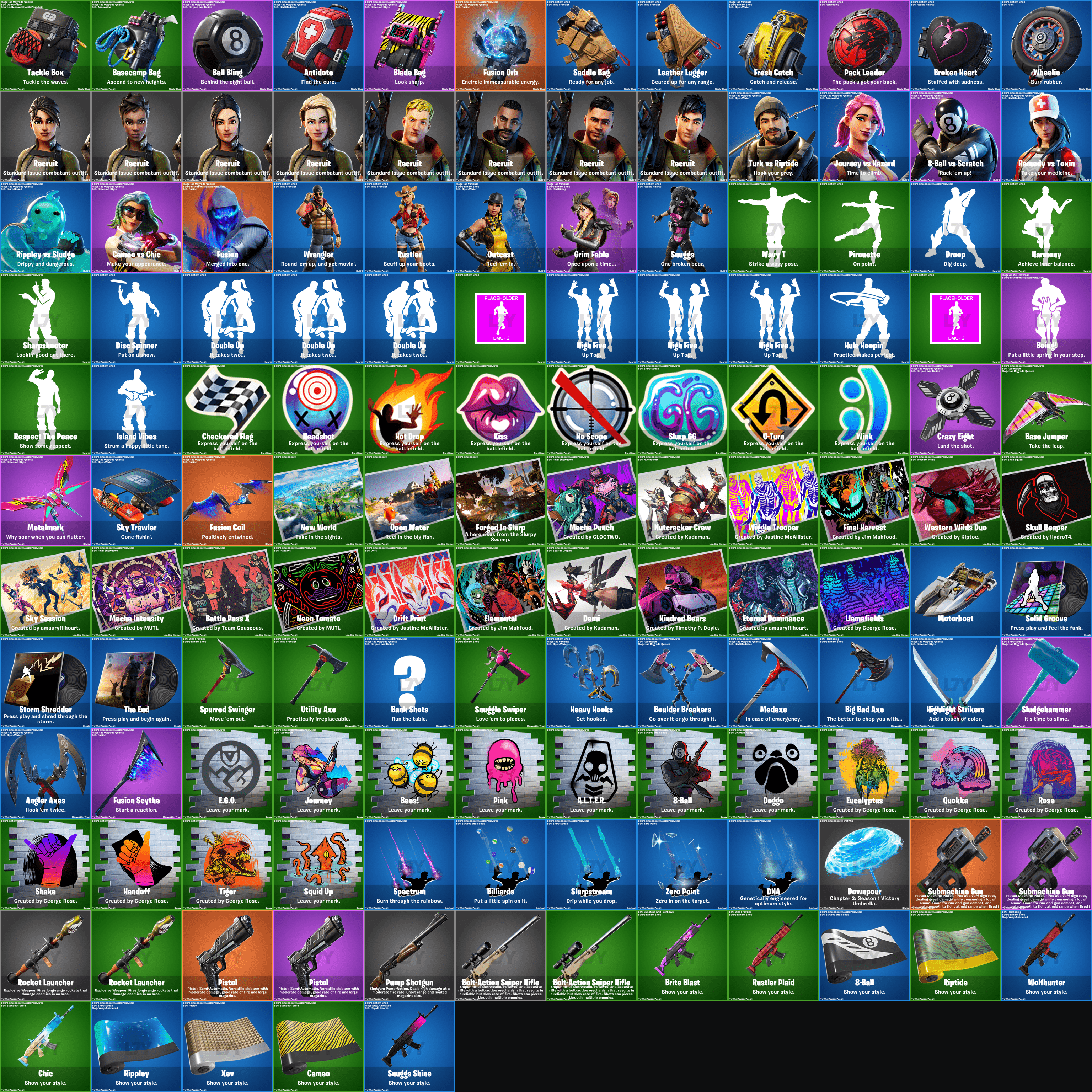 Fortnite Leaks Lucas7 Lucas7yoshi Fortnite Leaks On Twitter All V11 0 Cosmetics Higher Res Image Will Come Soon
