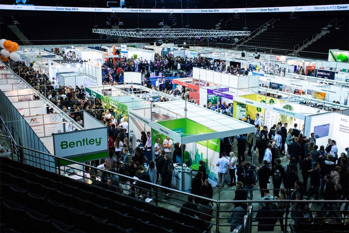 BentleySysHR's tweet photo. The @BentleySystems Lithuania team had a great time at the KTU Career Fair last year and are looking forward to meeting great students at the career fair tomorrow. Ten #KTU students completed summer internships at Bentley, and most of them are now hired full-time! #WorkforBentley https://t.co/VAi5ydM4Ww