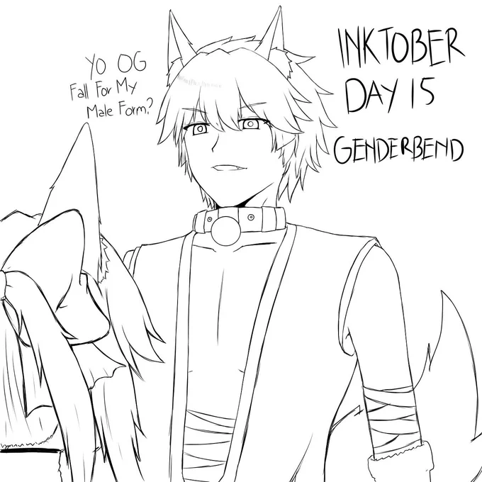 FGO Inktober Day 15 Genderbend
Wildboy Cat.
#タマモキャット #キャス狐 