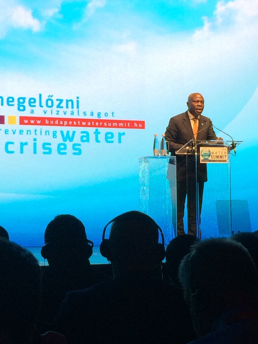 “We’ll need to tackle both the climate and the water emergency—and we can … we have the technical solutions. We have the science”, said Gilbert F. Houngbo, <a href="/IFAD/">International Fund for Agricultural Development</a> President and Chair of UN-Water during the Budapest Water Summit 2019 

Follow live webcast: buff.ly/33vzEuR