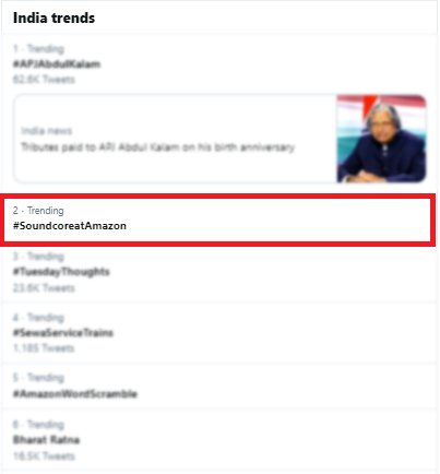 SoundcoreIndia's tweet photo. Hurrah!!! We are trending at #2 India Level #SoundcoreAtAmazon  Thanks for the love and support #SoundcoreIndia https://t.co/NJswYYNunt