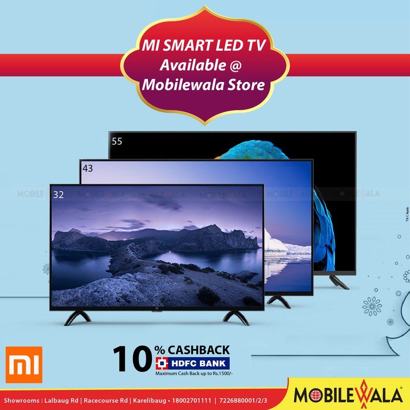Mobilewalashop's tweet photo. MI SMART LED TV AVAILABLE @ Mobilewala Store
#mitv #ledsmarttv #ledtv #smart #television #karelibaug #mobilewala #electronics #homestore #mi #homtv #gujarat #mobilewalaelectronics #homeapplinces #finance #follow #like #demo
More Detail: https://t.co/sn8aiMeaCf https://t.co/Hbcjmm18rP