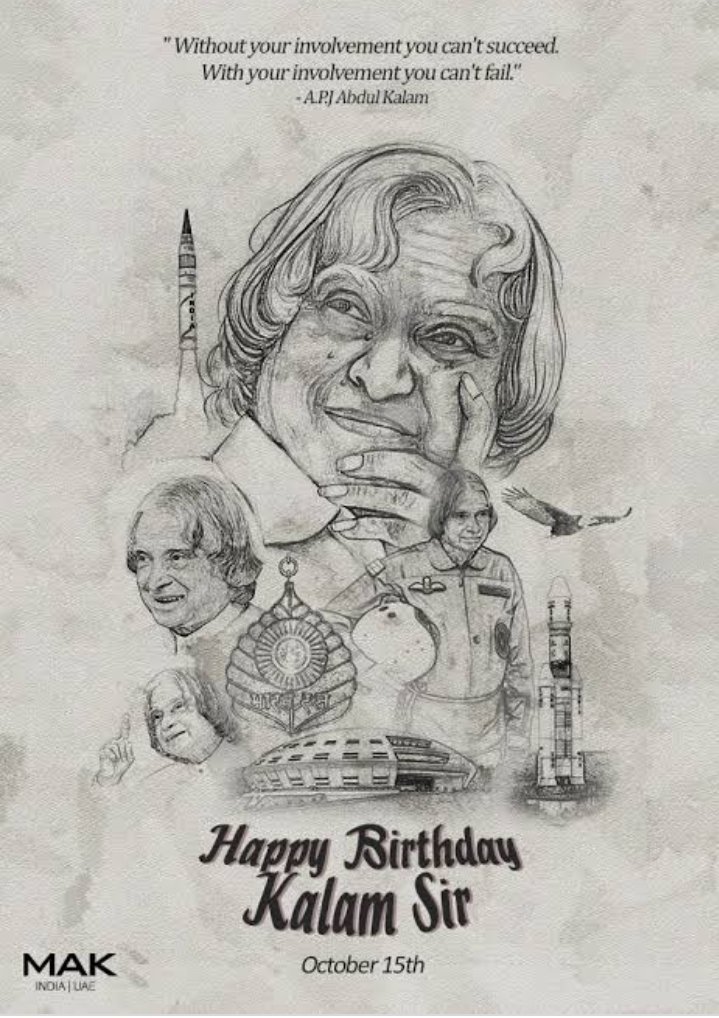 Happy birthday sir
 Mr A P J Abdul kalam 