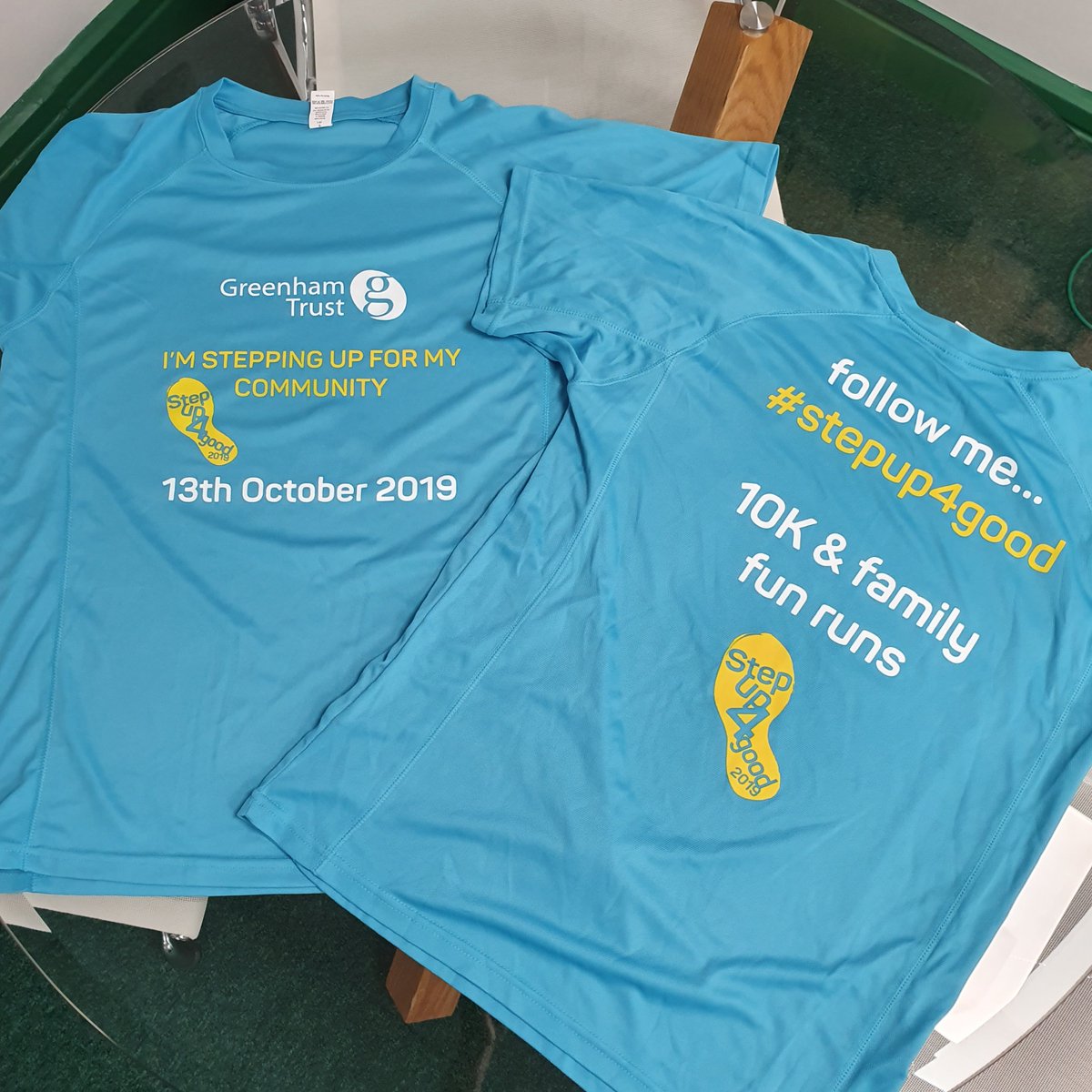 Greenham_Trust's tweet photo. If you registered for Step Up 4 Good 2019 but were unable to attend on Sunday, you still have the opportunity to pick up your race t-shirt! You can collect BY THE END OF THIS WEEK at our office:
Liberty House, Greenham Business Park, Newbury, Berkshire RG19 6HS

#stepup4good2019 https://t.co/sT5FPoDQz6