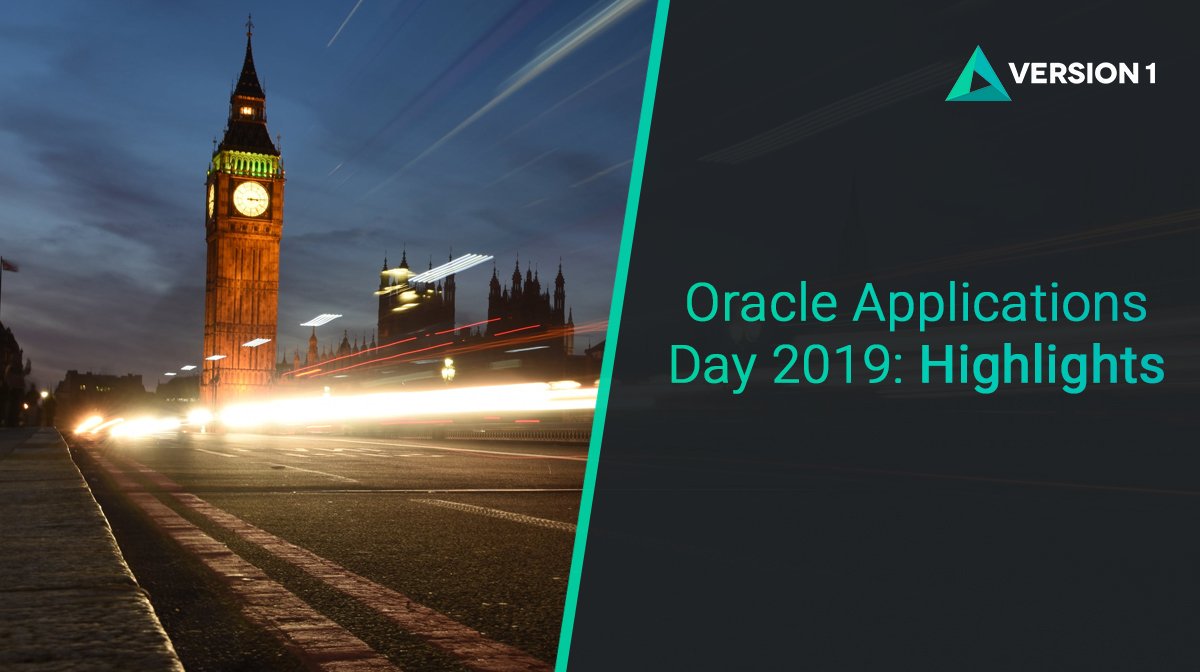 version1's tweet photo. On Oct 10th, Version 1 brought 200+ customers together in #London to attend 60+ sessions to help drive greater value & success for their businesses through their #Oracle applications investments. #OracleApps2019
Here's what you need to know: https://t.co/Bab2kryBPk https://t.co/NvSURW6IxV
