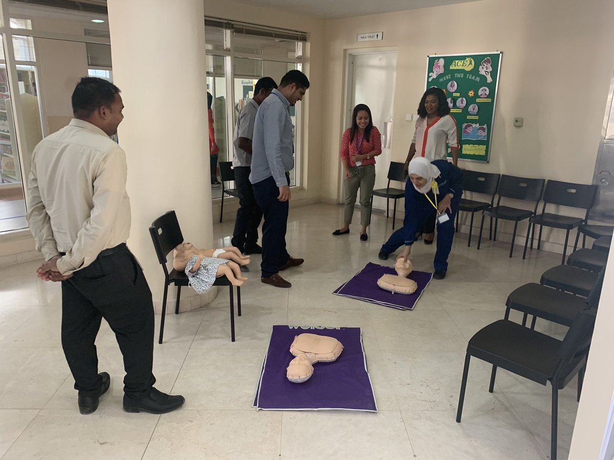 Staff and students recieving basic first aid training #starhealthyliving