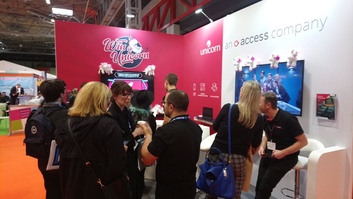 Access_LMS's tweet image. The stand has been really busy this morning and we've had a few winners of cuddly unicorns. Come to stand G50 at World of Learning to try your hand at our QuizCom game #WOL19