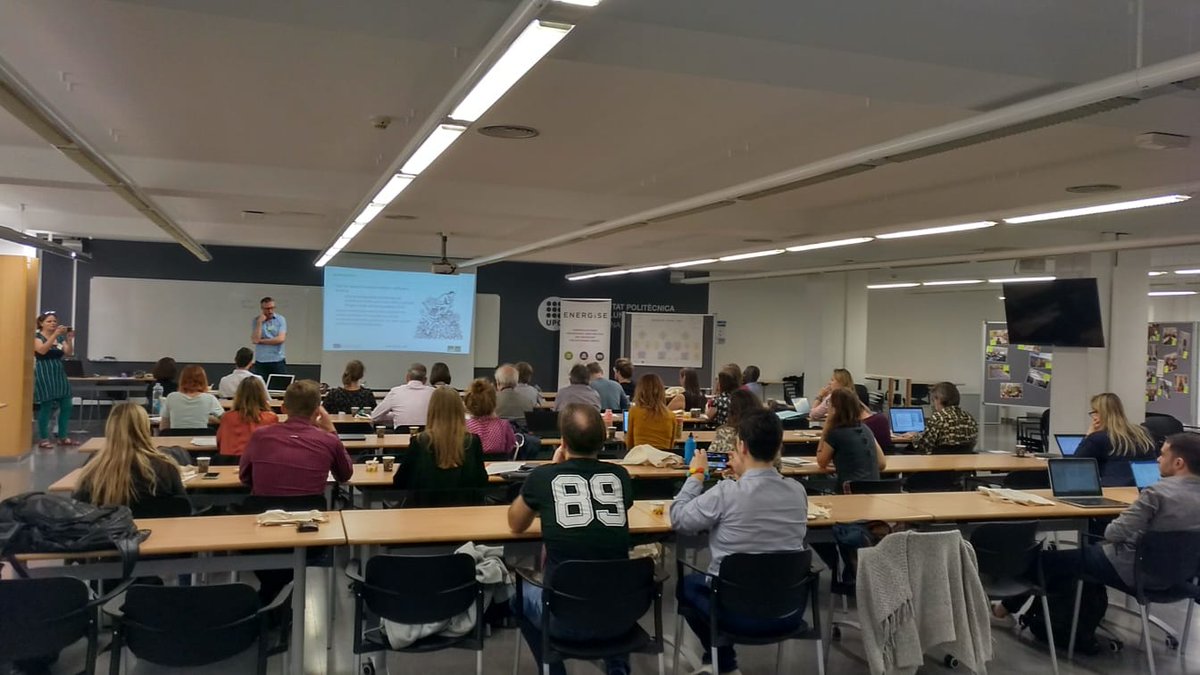 MAGIC_NEXUS's tweet photo. We're excited to be at the final conference of the @ENERGISEproject in Barcelona. They have built a database of over 1000 sustainable energy consumption initiatives across Europe, organised across different scales and different focuses (https://t.co/8N34bKNno5). Great initiative! https://t.co/QFBd7Nm2Se