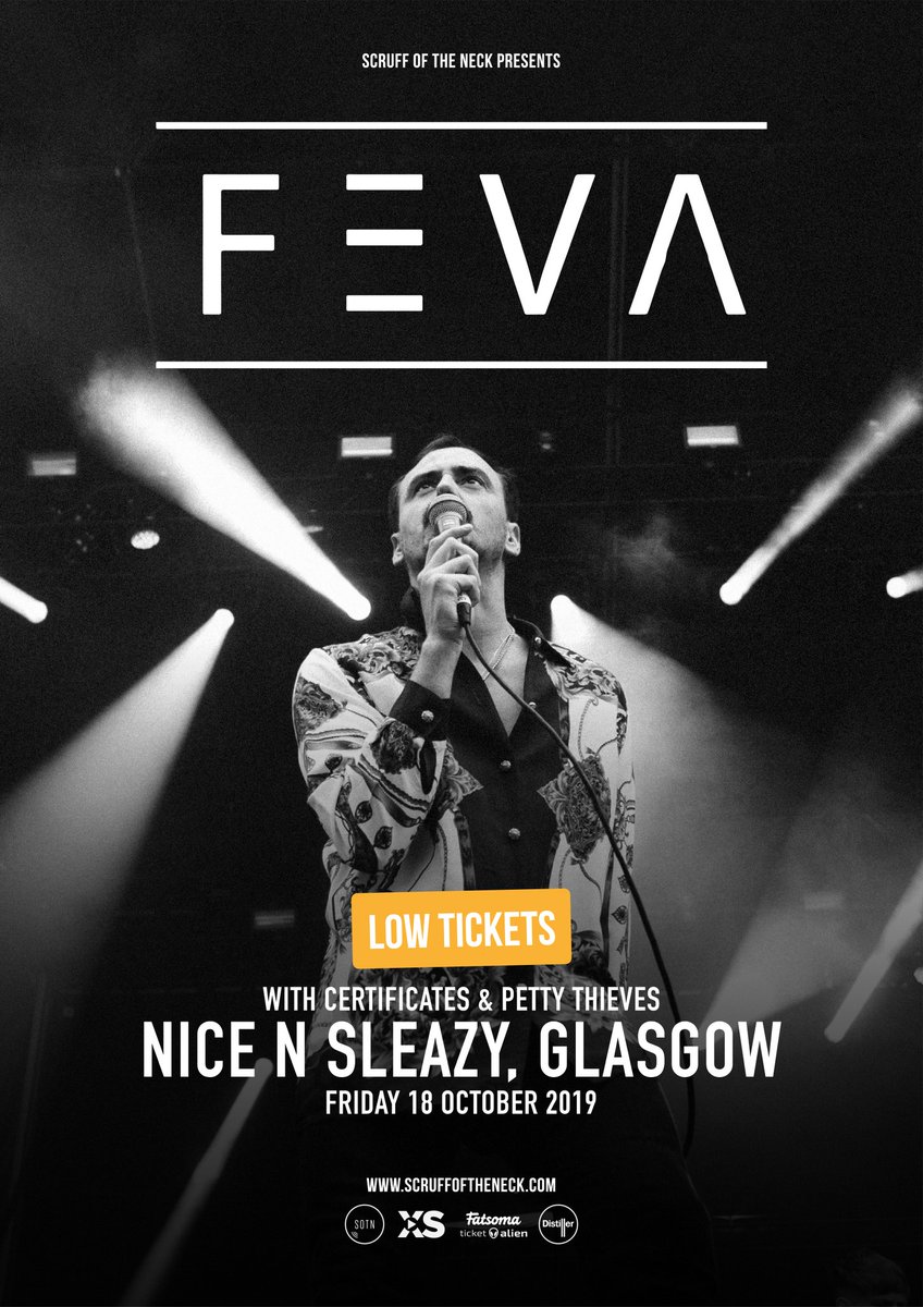 3 DAYS GLASGOW!

This Friday we start our run of dates in Glasgow and tickets are running VERY low so jump on it now. Support from <a href="/CERTIFICATES__/">CERTIFICATES</a> and <a href="/pettythieves_/">petty thieves</a>

Remaining tickets: tiny.cc/hsh69y

F
x