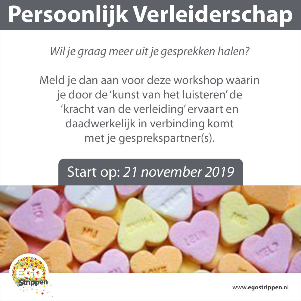 Werk jij in de regio West-Brabant? Wil je graag meer uit je gesprekken halen? Meld je aan voor de training 'Egostrippen - Persoonlijk Verleiderschap' op donderdag 21 november:
werkeninwestbrabant.nl/academie/diens…