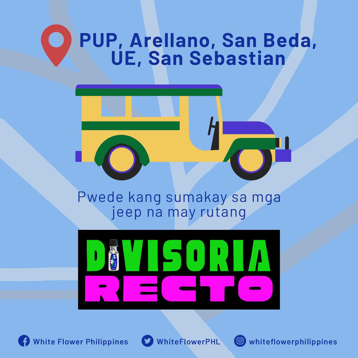 WhiteFlowerPHL's tweet photo. Stressed out at pagod ba dahil hindi marunong mag-commute nang wala ang LRT-2? Basahin ang alternate jeepney routes below!
#LRT2 #LRT #Commute #JeepneyRoutes #WhiteFlowerEmbrocation https://t.co/4kNGAMyds7