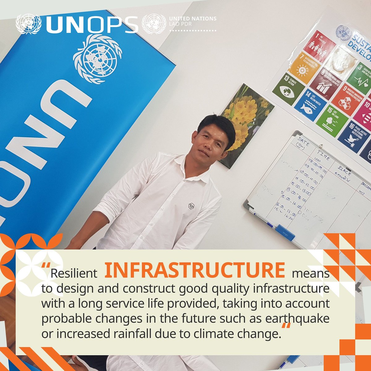 UNinLaoPDR's tweet image. What does Infrastructure 🚰🚌🏥 mean? Read opinion by Santiphap Kithavone at @UNOPS #Laos ⬇️.

UN entities in Laos support development of resilient infrastructure which can provide new opportunities for communities. 

#WeAreDevelopment #OneUN #UNDay #GlobalGoals