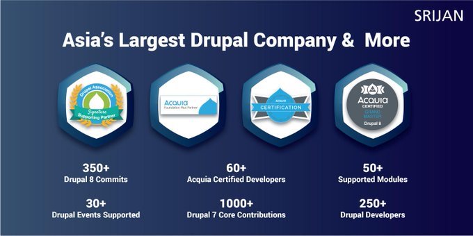 Srijan's tweet image. We are Asia&apos;s largest pure play #Drupalcompany with 250+ Drupal experts, we help #enterprises make the most of their #drupal investments. Read about our Drupal capabilities here: hubs.ly/H0lfTjd0