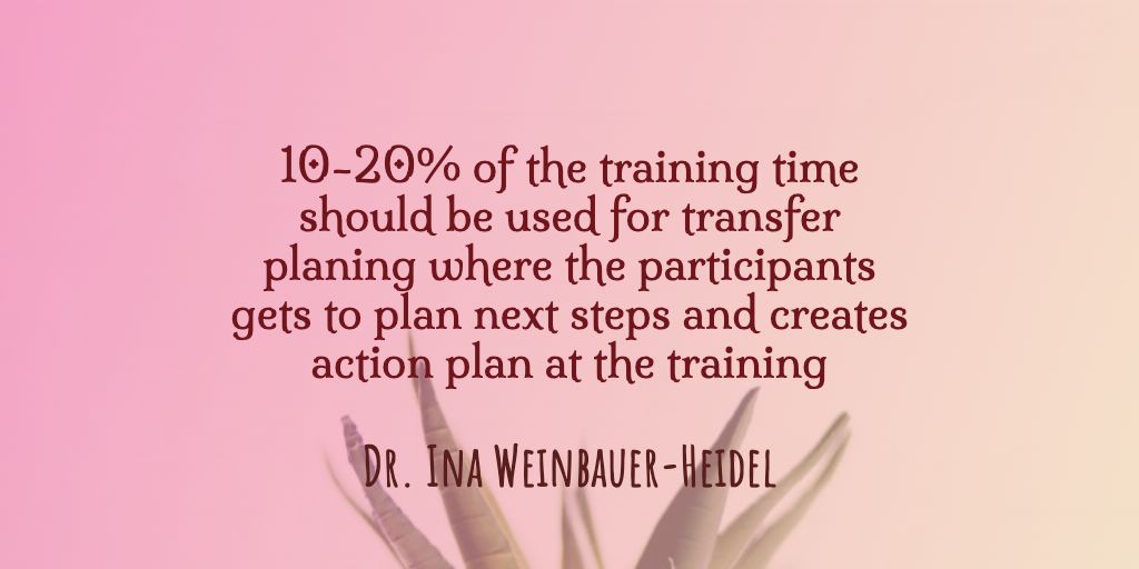 getknowly's tweet photo. WOW! Dr Ina says 10-20 % of the training time should be spent doing transfer planning. That's challenging! Can that be a first step to look into when trying to improve on transfer?
#WOL19 #transferoftraining https://t.co/i1Cp5m7bNc