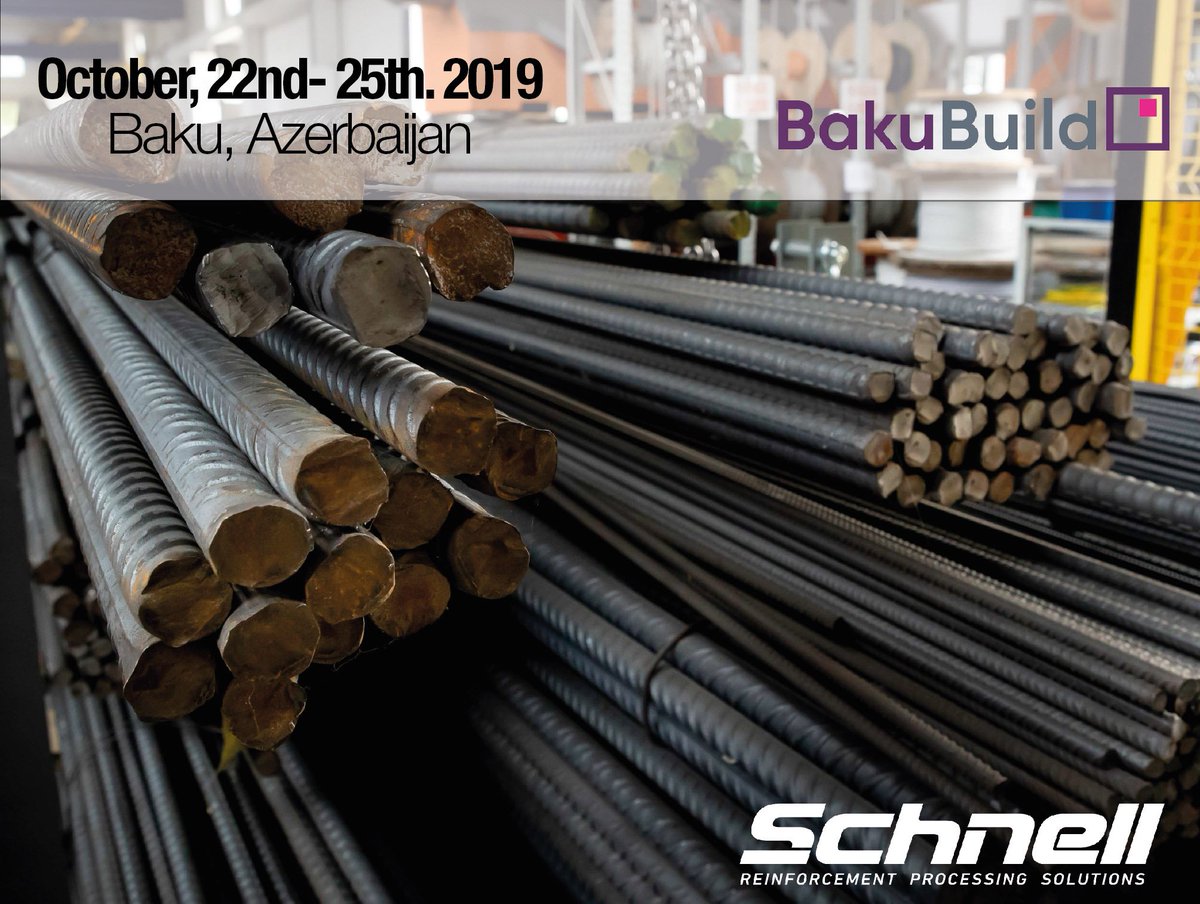 SchnellSpa's tweet photo. From 22nd to 25th October Schnell will be present at #Bakubuild exhibition in Baku, Azerbaijan.
Schnell's Staff will be pleased to meet you at HALL 1 - STAND 1304.
https://t.co/JzKoBxk4QD

#Baku #construction #reinforcement #innovation https://t.co/g6fCmJLNED