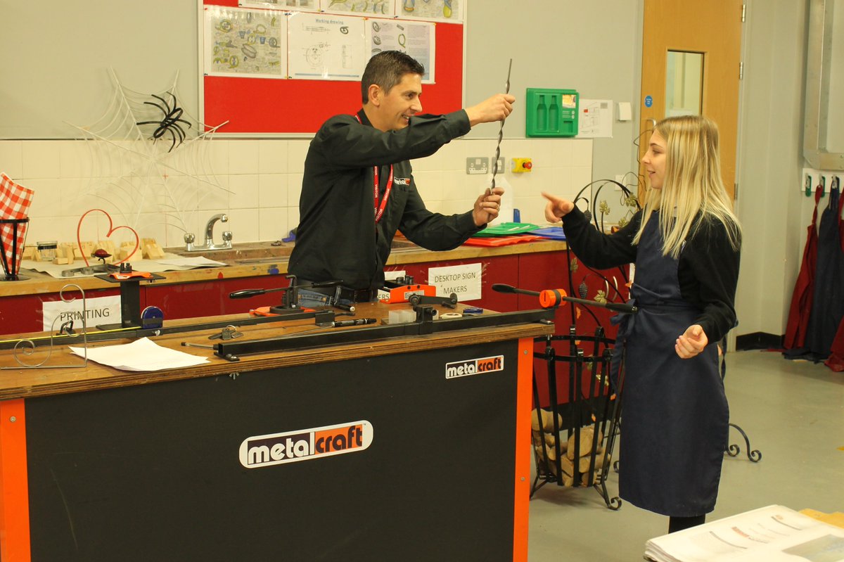 TMCHull's tweet image. Mike Collins from Metal Craft, a Hull based company,  visited @TMCHull today.  Students in KS4 were given the opportunity to attend a workshop to create objects using metal.  These ranged from hanging basket bracket to butterflies and reindeer #PRIDE
