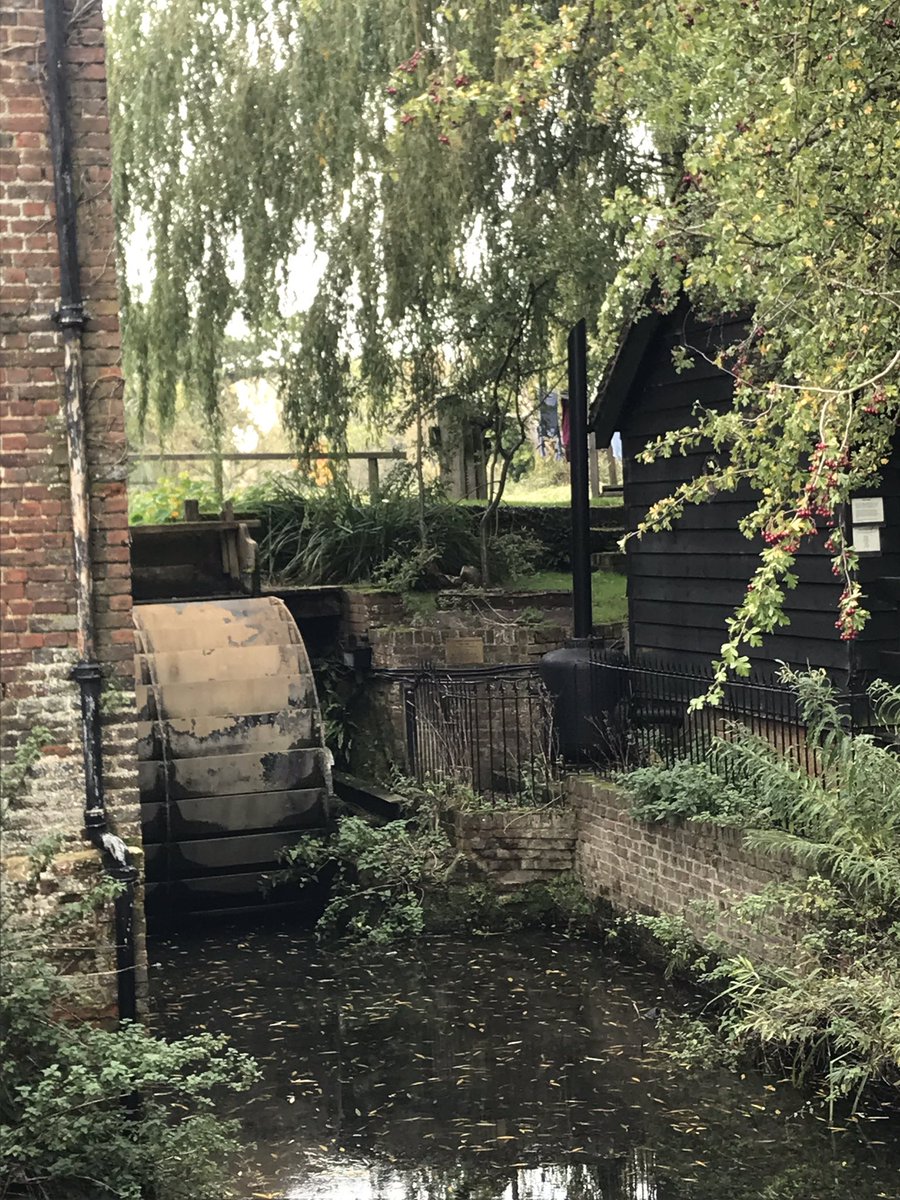 Redbournbury Mill, which dates back to A-Saxon Times, & which continued to have a working water wheel until the 1950s, when Ivy Hawkins, “the last lady miller in England”, lived here. This year there has been enough water to turn the wheel just once.  #Ver