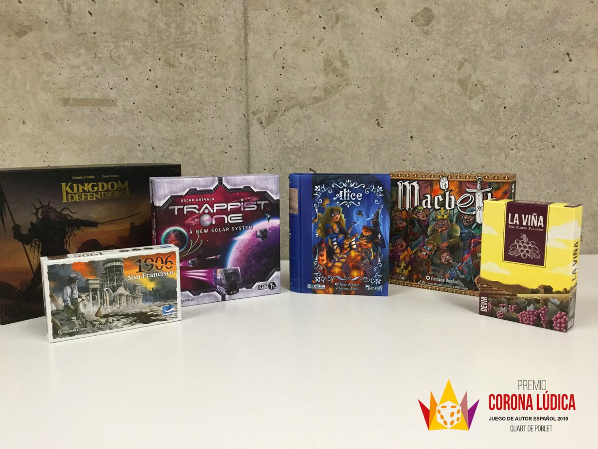 Ahora que se acaban de anunciar los finalistas a los premios #CoronaLúdica2019, os confirmamos que estaremos en el jurado que elegirá los dos juegos ganadores durante las #Jesta2019 que organiza @JocsQuart Más info sobre los premios aquí bit.ly/35zsffZ