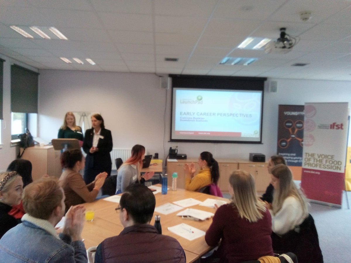 ifstnews's tweet photo. Catriona Rankine from Dawnfresh Seafoods talks about early career perspectives to the attendees. #IFSTstudents https://t.co/eliwudH7YH