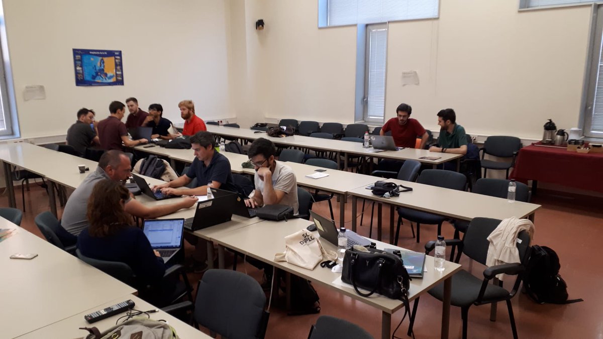 Hard work of ExaQUte members in the M17 progress meeting in Barcelona. #Kratos #FEM #UQ #optimization #hpc #opensource #programming #coding #H2020 #EUfunded #python #cpp #exascale