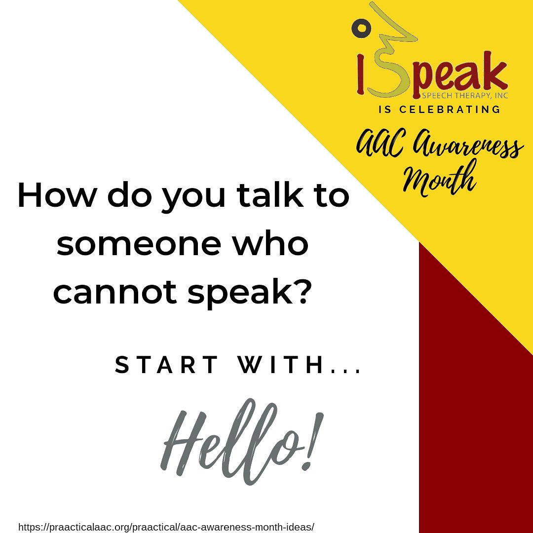 We are celebrating AAC Awareness Month! 
#aacawarenessmonth #aacawareness #aac2019 #ispeakspeech #ispeakspeechtherapy #speechevaluation #speech #speechtherapy #mrctheslp