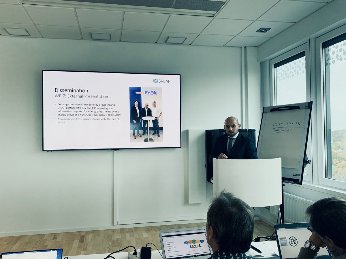 Review meeting of our #research project SPEAR is in progress. Project leader Dr. Anton Strahilov is presenting first results. 
<a href="/EKS_Intec/">EKS InTec GmbH</a> @ITEA_3 @BMBF_Bund <a href="/DLR_de/">DLR_de</a> <a href="/spear_project/">Spear-Project</a>