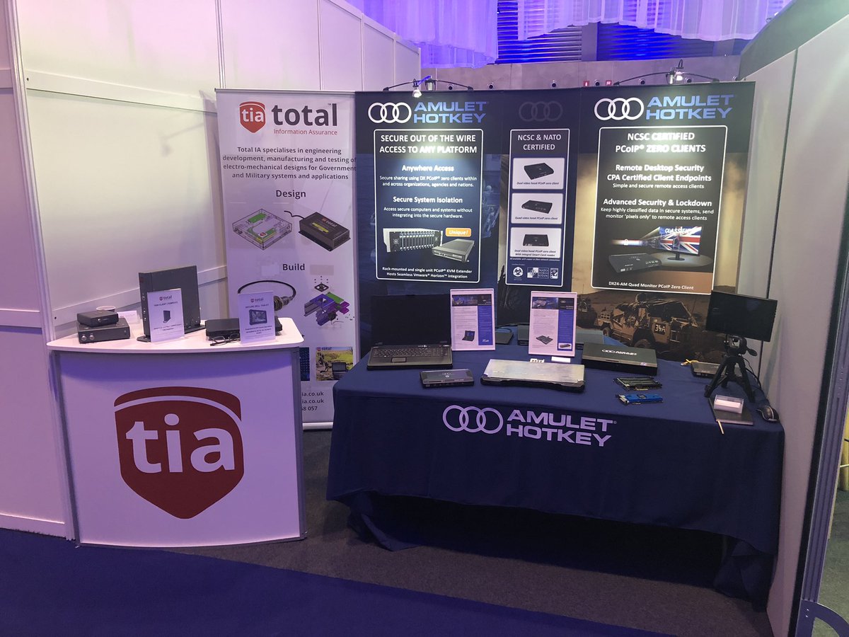 Total_IA's tweet photo. Great interest in our joint @AmuletHotkey @Total_IA exhibition stand at the NATO Infirmation Assurance Symposium, Mons.  #glosbiz #NATO #MOD #NIAS19 Our MANTICORE Zerotop is very popular today! https://t.co/ZwXrsUjNjp