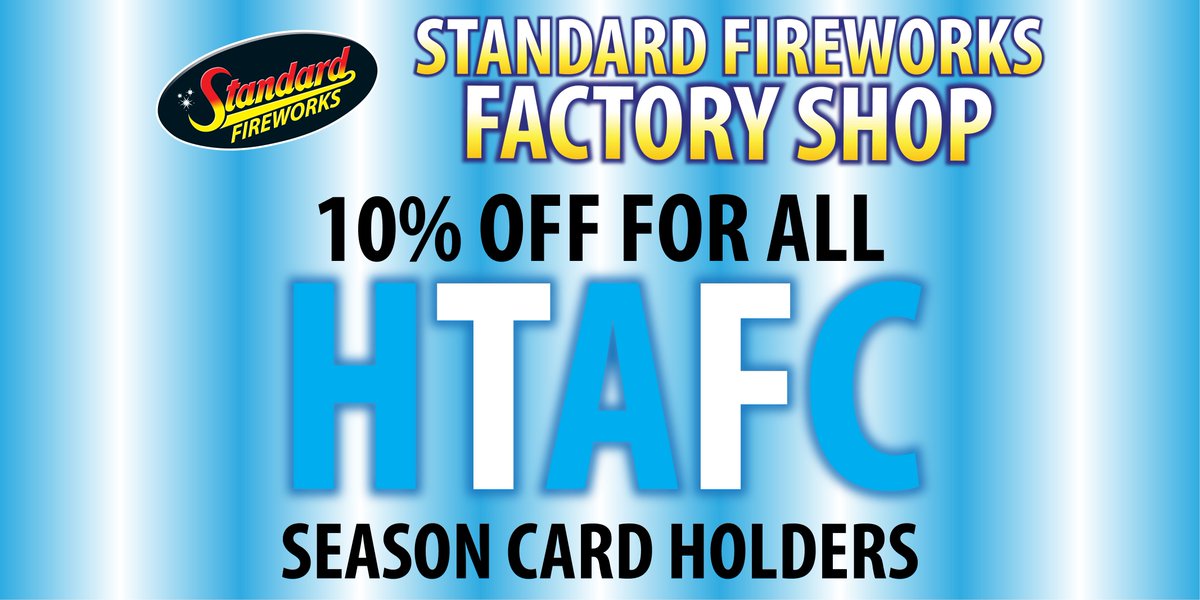 Are you a <a href="/htafc/">Huddersfield Town</a> Season Ticket holder? Receive 10% off at our Factory Shop. Opens on 18th October!
