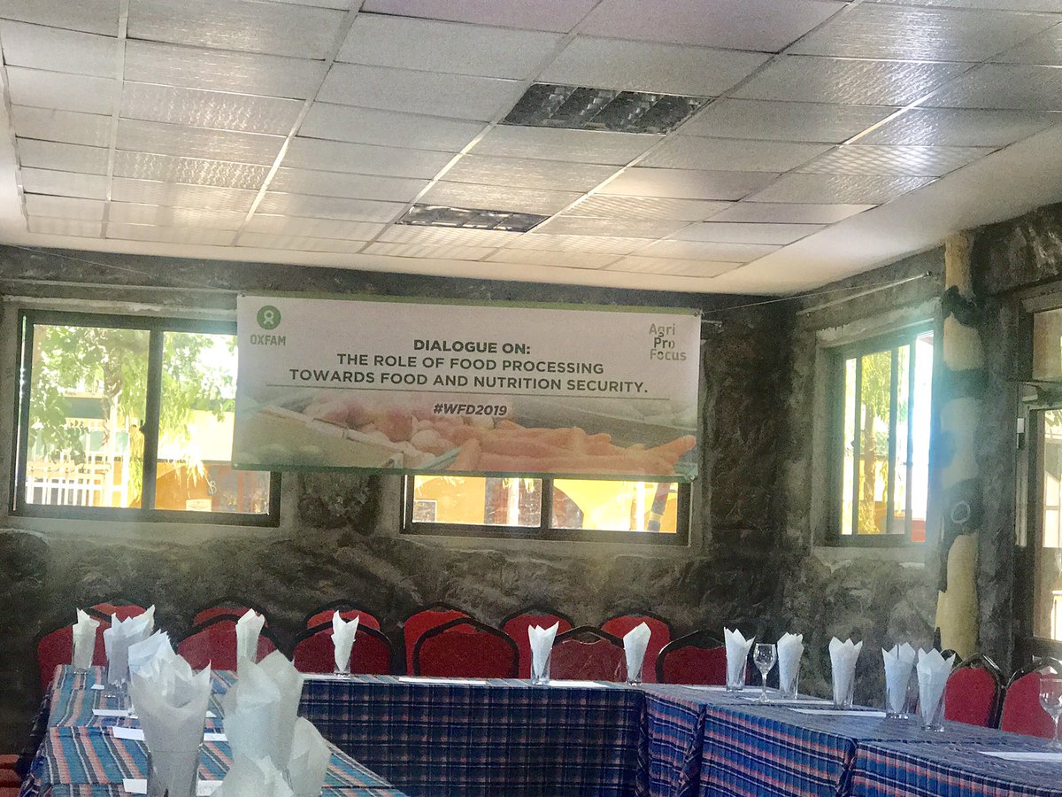 What role does food processing have towards achieveing zero hunger and healthy diets? In a few minutes different stakeholders will engage in a dialogue to answer this question. #wfd2019 @APF_Tanzania <a href="/OxfamTz/">Oxfam in Tanzania</a>