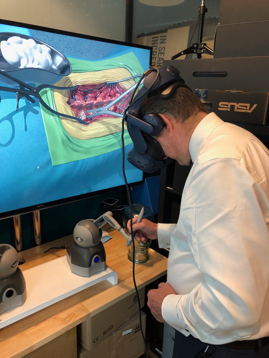 FundamentalVr's tweet photo. Very excited to have @Simonhartmp - Member of Parliament for Carmarthen West and South Pembrokeshire, and Minister for Implementation in our London offices today! Thank you for your support. @cabinetofficeuk #wearefundamental #HapticVR #innovation https://t.co/QPGdQ1N0Mg