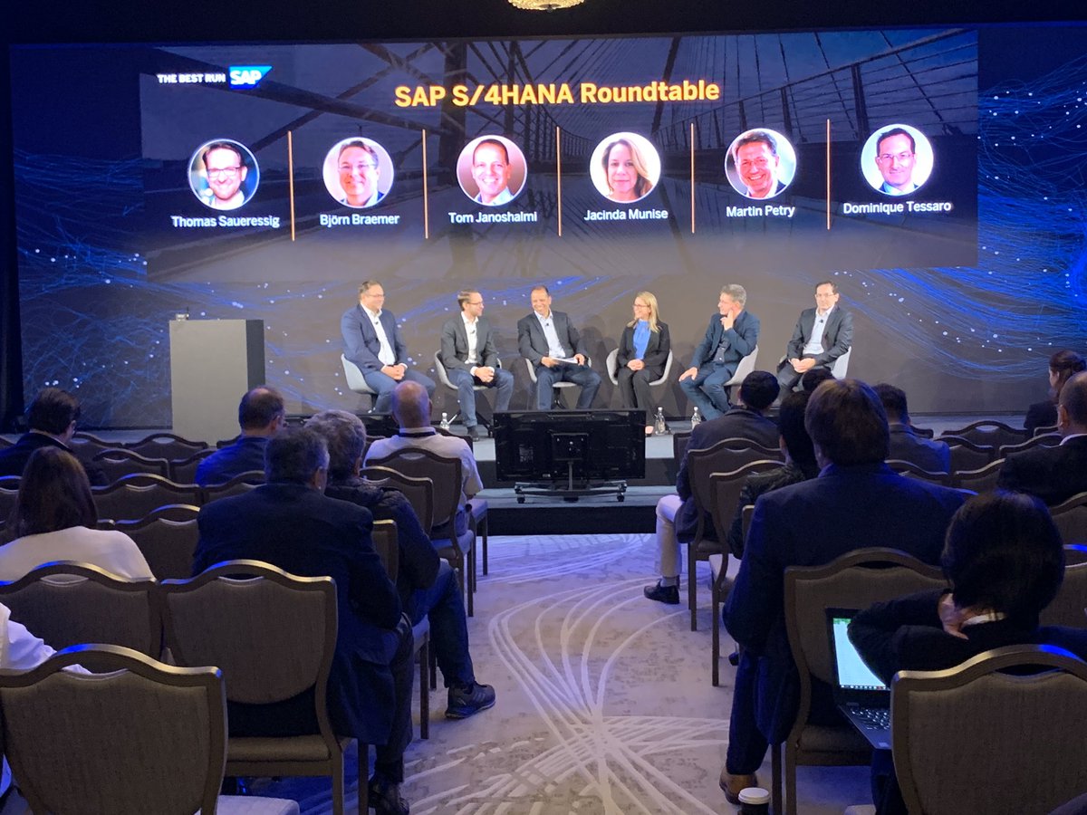 tomjanoshalmi's tweet image. Joined the SAP S/4HANA roundtable today at #SAPMaxAttention Summit. THANK YOU to our customers FMC, Hilti + Vinci, for their inspiring insights into how to successfully move to #s4hana 
@thsaueressig, Bjoern Braemer, Jacinda Munise, Martin Petry, Dominique Tessaro @SAPDigitalSvcs