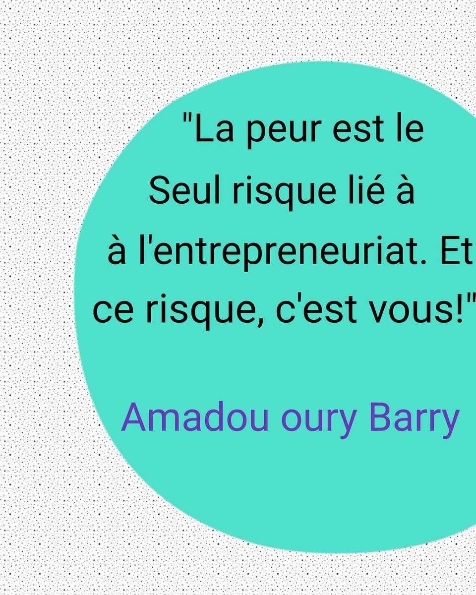 TIBACOMM's tweet photo. "La peur est le seul risque lié à l'entrepreneuriat. Et ce risque, c'est vous!"
Amadou Oury BARRY
Gestionnaire spécialiste en entrepreneuriat et gestion des PME et GIE
#Session2
#TIBACOM https://t.co/eLsABtRi86