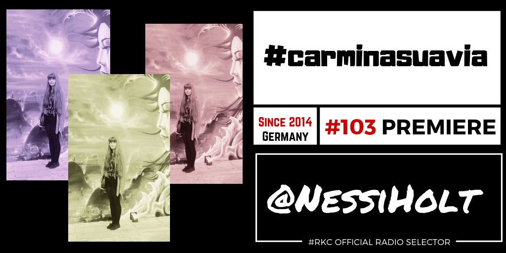 TODAY

🕙10PM UK⚪5PM ET⚪2PM PT

#carminasuavia #103 PREMIERE

by <a href="/NessiHolt/">NessiHolt</a>

🌐 carpecarmina.blogspot.com

📻#RKC featuring

<a href="/PuppetRebellion/">Puppet Rebellion</a> | <a href="/charlescleyn/">Charles Cleyn</a> | <a href="/GothTropNonStop/">GOTHIC TROPIC</a> | <a href="/mypizzagirl/">pizzagirl</a> | <a href="/DermotKennedy/">Dermot Kennedy</a> | @jamesdroll | <a href="/thefilthysouls/">The Filthy Souls</a> | <a href="/ashemusic/">Ashe</a> | <a href="/staticinverona/">Static In Verona</a>

.../...