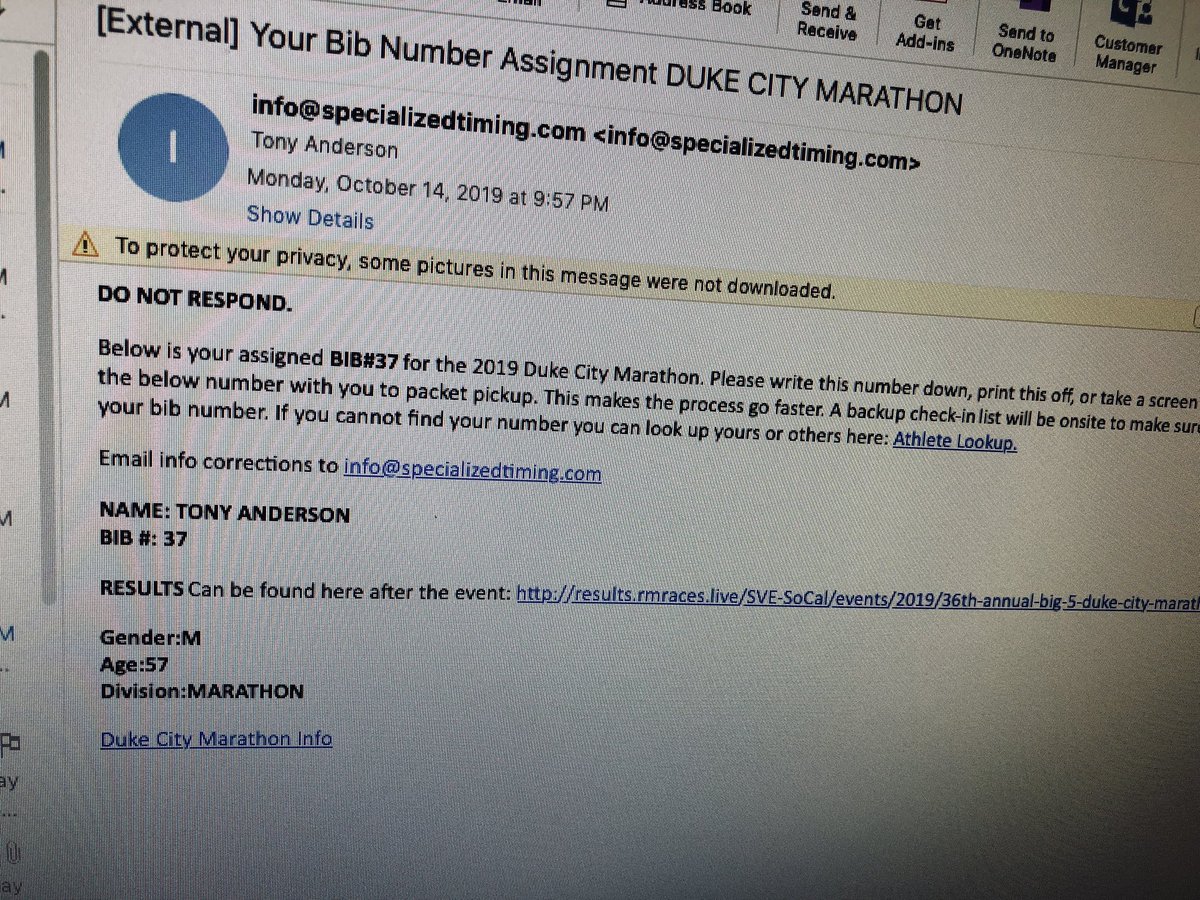 marathon4kids's tweet photo. Bleary eyed from a late night (but a great Packer win), I found this email in my inbox this morning. A marathon first - pre-issuing bib numbers. Thinking about a marathon is probably all I will get done today! #keepshowingup #keepwakingup #m4k https://t.co/PEpH9K1nhh