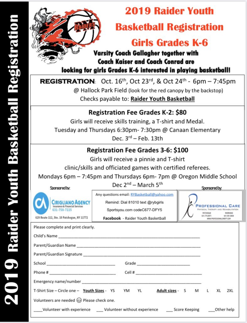 PM_girlsBBALL's tweet image. K-6 GIRLS BASKETBALL  REGISTRATION! Spread the word!! **All registration dates are weather permitting!** @PatMedAthletics @CiriglianoAgncy @profcarept @Conrad22519 @PamJulian9