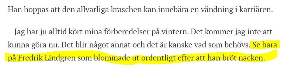 HugoFredrik's tweet photo. Ett citat som bara är möjligt i speedway. https://t.co/4xstxhDEqm