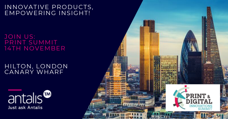 Antalis_UK's tweet photo. Craving empowering insight? Come along and see the added value our innovative, multisensorial new products can bring to your business! See them on display and meet the team at the Print and Digital Innovations @PrintSummit on 14th Nov #PrintSummit https://t.co/TtceU97GIY https://t.co/iNDryWuTOw