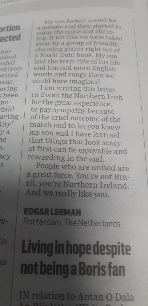 JimGracey2022's tweet photo. Letter in today's Tele @OfficialIrishFA #GAWA https://t.co/J6icOquLLc