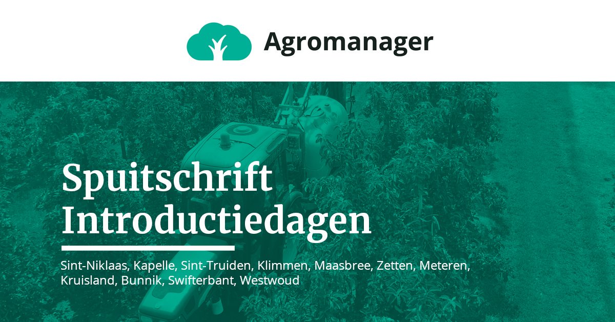 REGpro wordt het Agromanager Spuitschrift. Hoe werkt het Agromanager Spuitschrift? Wat verandert er tegenover REGpro?
Ontdek het op onze introductiedagen.

Schrijf je tijdig in, de plaatsen zijn beperkt!
agromanager.eu/introductiedag…