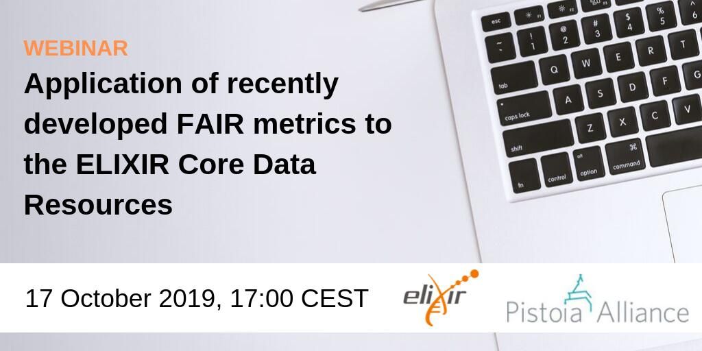 ELIXIREurope's tweet image. How do you measure #FAIRdata? Join us for @PistoiaAlliance - ELIXIR webinar with @micheldumontier. He will present his &amp;amp; his team&apos;s experience from applying FAIR metrics to ELIXIR #CoreDataResources. This Thursday 17 Oct, 17.00 CEST Register now: buff.ly/2nsvWTz