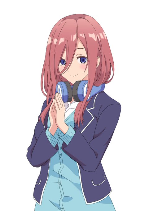 風川ガムさんがTwitterに投稿した中野三玖(五等分の花嫁)のイラスト。