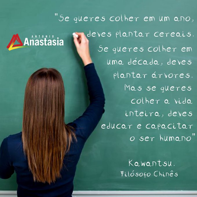 Essa frase &eacute; atribu&iacute;da a um fil&oacute;sofo chin&ecirc;s, do sec. III A.C, Kawantsu. E n&atilde;o poderia ser mais verdadeira