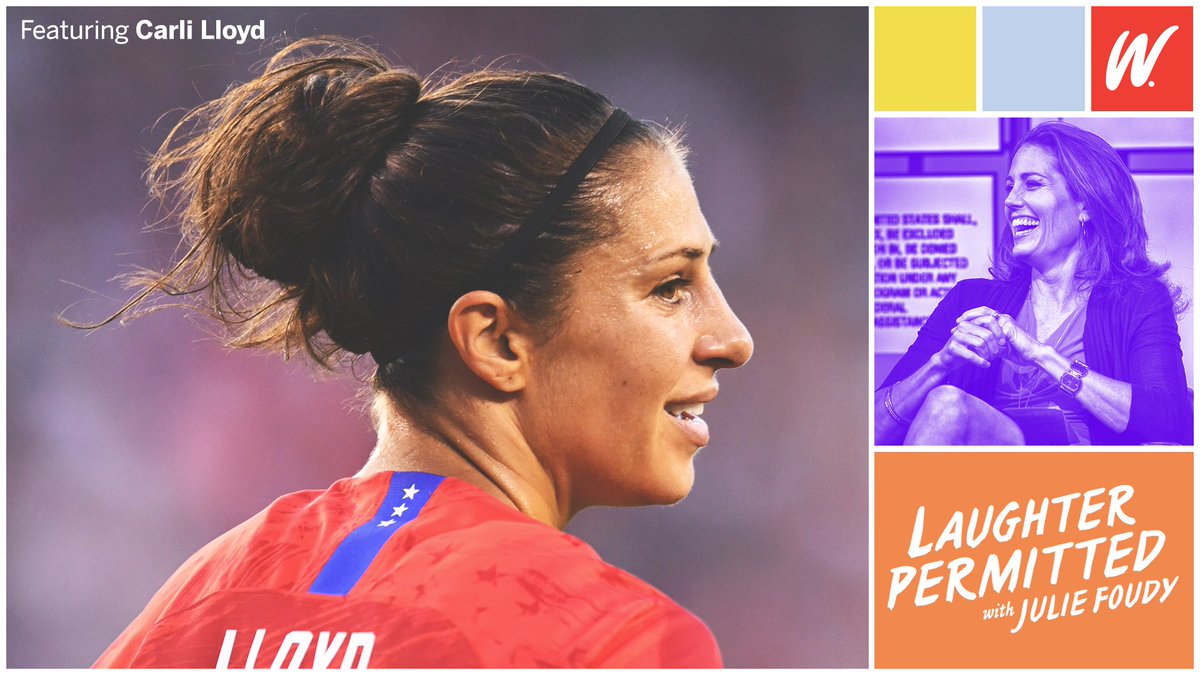 espnW's tweet image. Champ Week continues on Laughter Permitted!

@CarliLloyd sat down with @JulieFoudy and got real about her struggles during the World Cup. 

Listen here ➡️ apple.co/2OPPPPO