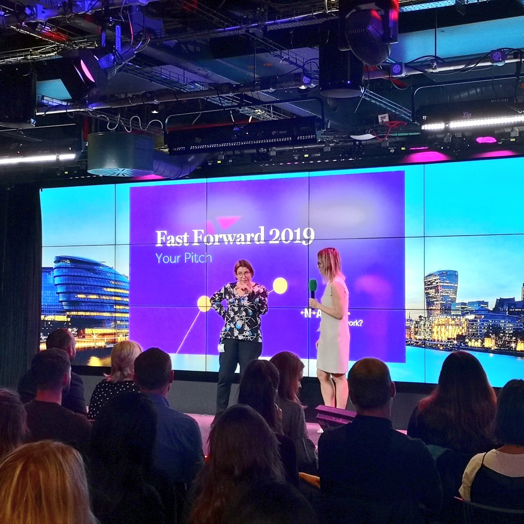 NABS_UK's tweet photo. .@timshelintheory kick-starts the night by introducing our #NABSFastForward judges: @djtickell, @nickykc and our 2019 client, @StepChange. Let the pitches begin 👏🎉 https://t.co/HnvWObTFHJ