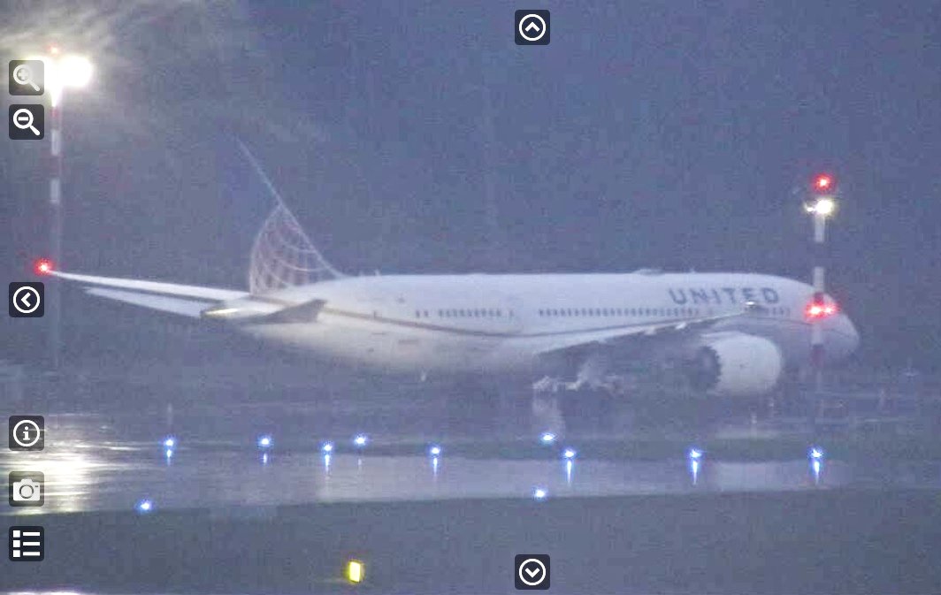 AirportWebcams's tweet photo. INCIDENT: United #UA45 Zurich to San Francisco (Boeing 787-8 N30913) was cancelled today due to required 'flight control system maintenance' (via https://t.co/uBwNAotNol). The aircraft has been parked away from the gates at Zurich.
https://t.co/bIsIHNhlSm https://t.co/12GZ6mL4Mn