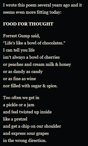 bonecamaro's tweet photo. his poems are part blog rant / letter to the editor, part sarcastic, part earnest radical working guy who wants to write as plain and clear as possible

here's an uncharacteristically structured poem that plays w/ clichés, in honor of our Gump pod ep I might actually finish today https://t.co/MFROEfSzuN