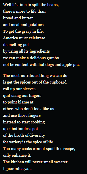 bonecamaro's tweet photo. his poems are part blog rant / letter to the editor, part sarcastic, part earnest radical working guy who wants to write as plain and clear as possible

here's an uncharacteristically structured poem that plays w/ clichés, in honor of our Gump pod ep I might actually finish today https://t.co/MFROEfSzuN