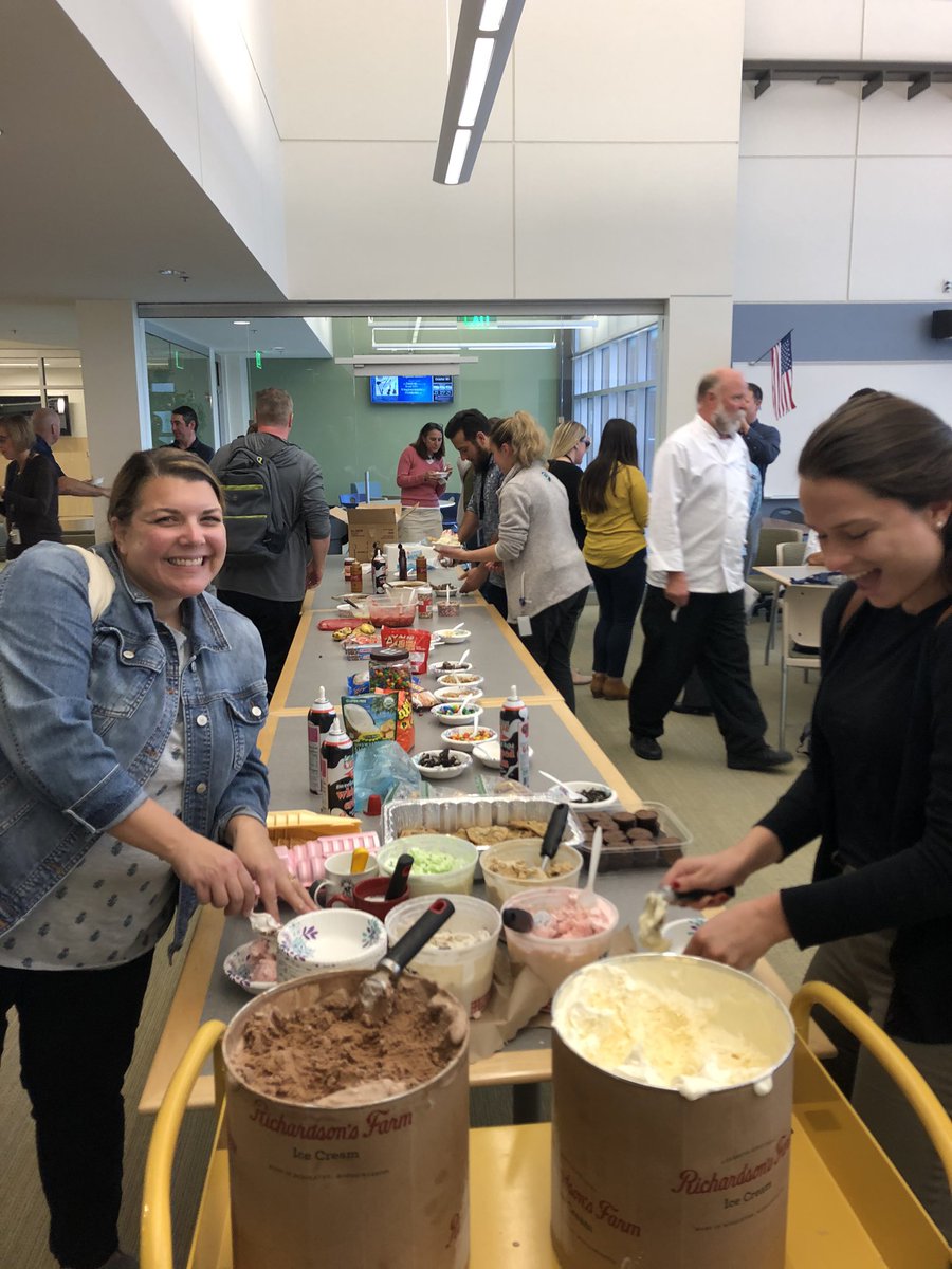 GansenBio's tweet photo. The 4th Annual New Staff Ice Cream Social was a huge success! Thank you to all our ENSATS vets for welcoming our newest Hawks! #teachermentors #ENSATS #ENSATSinduction #icecreamsocial https://t.co/pf6uwqd7tF