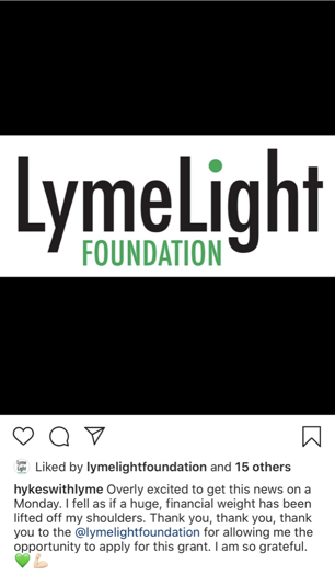 LymeLightFNDN's tweet photo. Honored to have awarded $5M in grants to children suffering w/#lymedisease. This trimester we granted $235K totaling nearly $875K so far in 2019! Thank you Jocelyn for sharing what your grant means! We're privileged to be part of your journey to health #lymewarrior #lymerecovery https://t.co/ruHsbpWjEC
