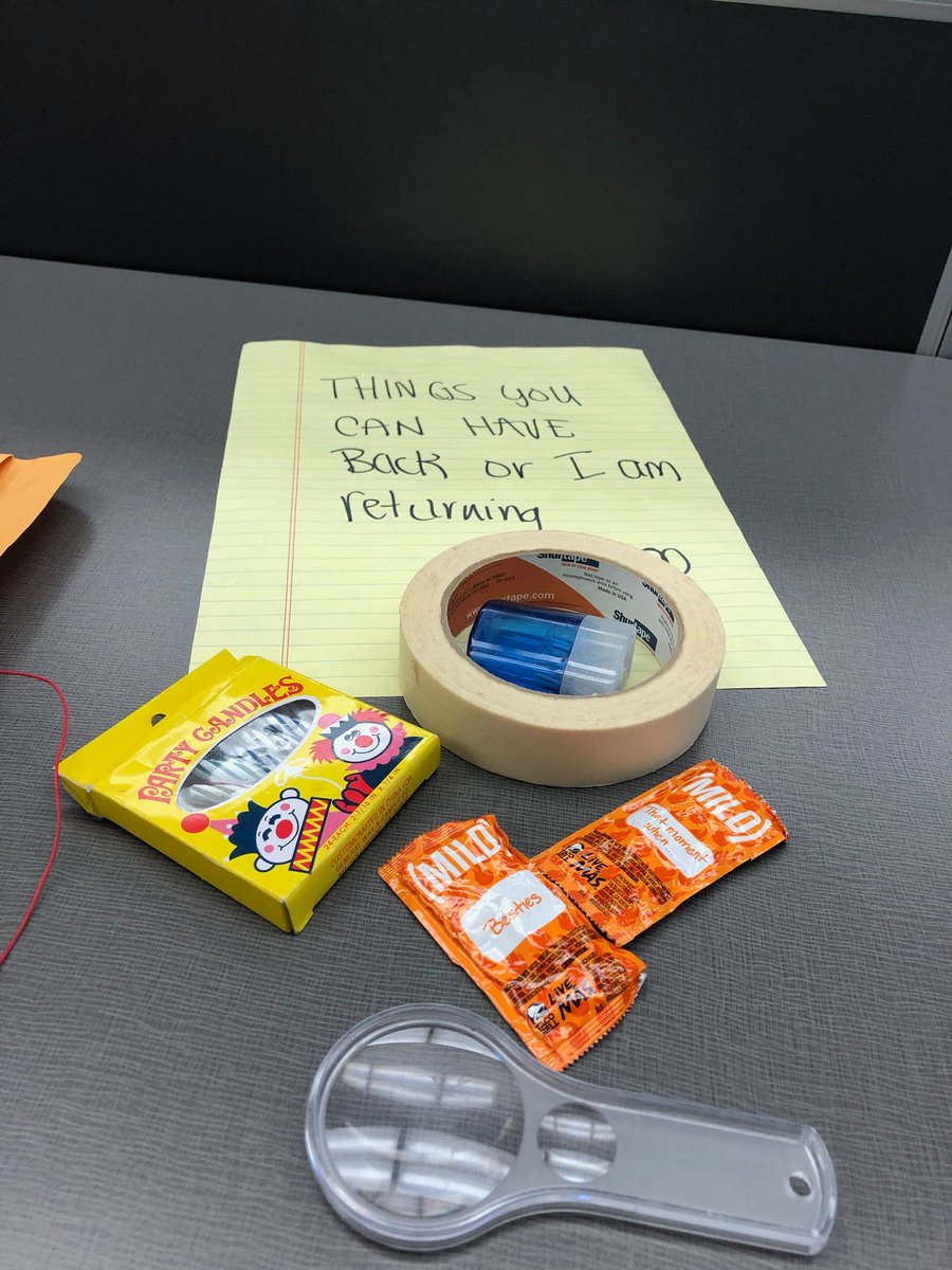 When you lend items out and they are returned back to you.....😆  LOL